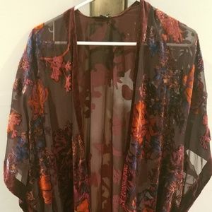Velvet burnout kimono